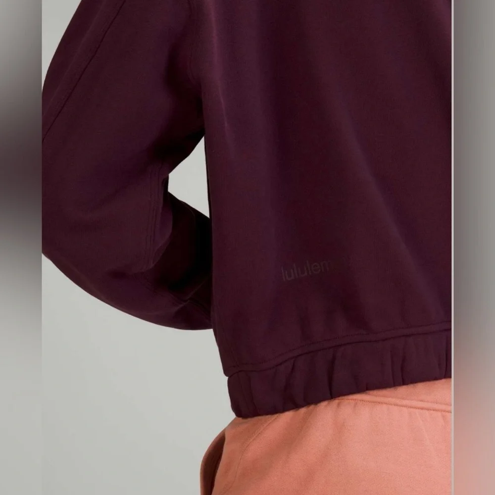 Lululemon Relaxed Cropped Hoodie in Cassis